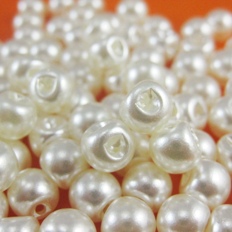 Baby Products Eco Friendly - 50Pcs Parel Knop 12Mm Ronde Ivoor