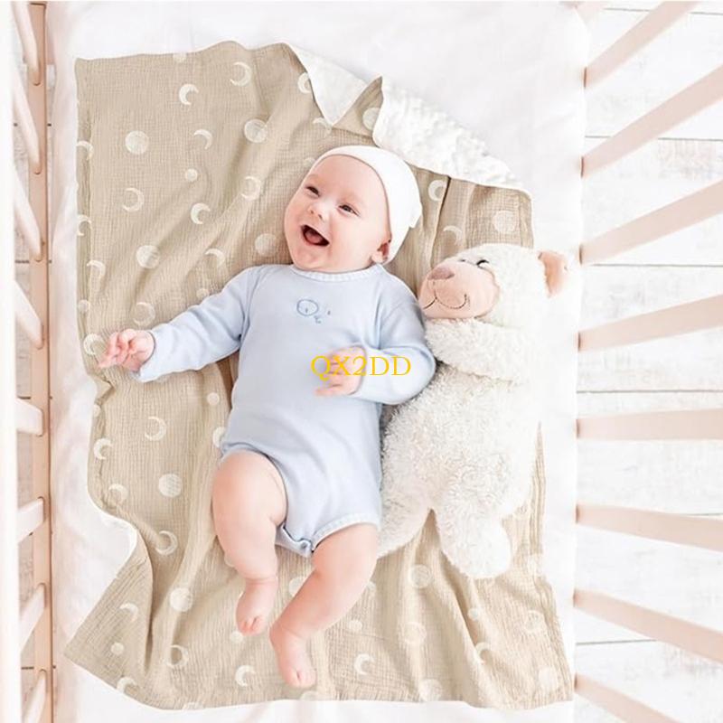 Baby Swaddle Blanket - QX2D Ademabele Swaddles Deken Dubbele laag