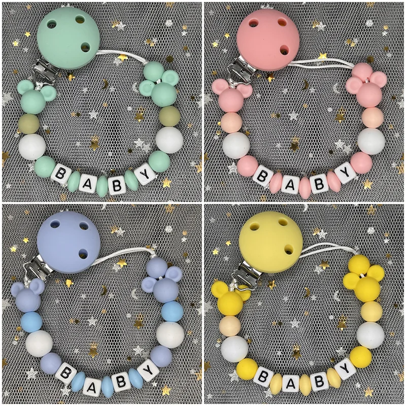 Baby Products - Babyfopspeenclip Gepersonaliseerde naam Dummy Tepelhouder Kettingen